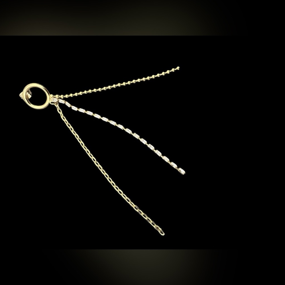 18k Gold Plated Dangling Earring - Picture 3 of 6